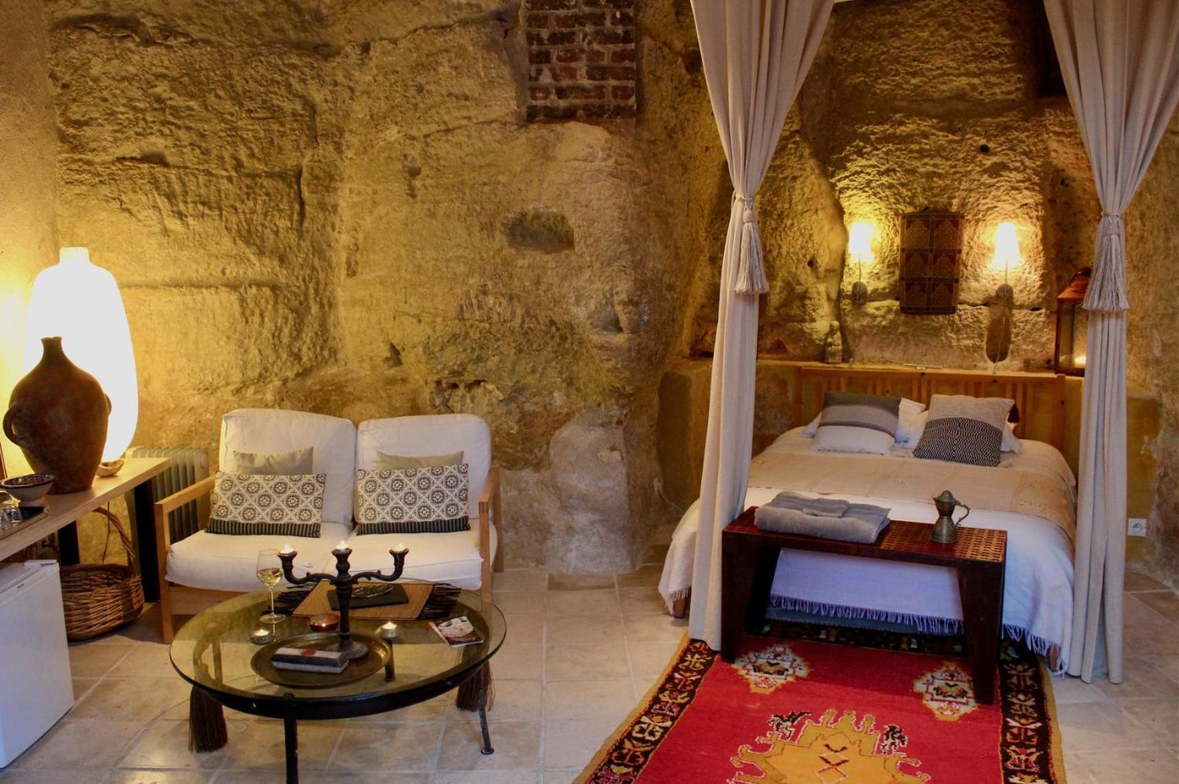Troglodyte loft Bed and Breakfast Thoré-la-Rochette Eksteriør billede